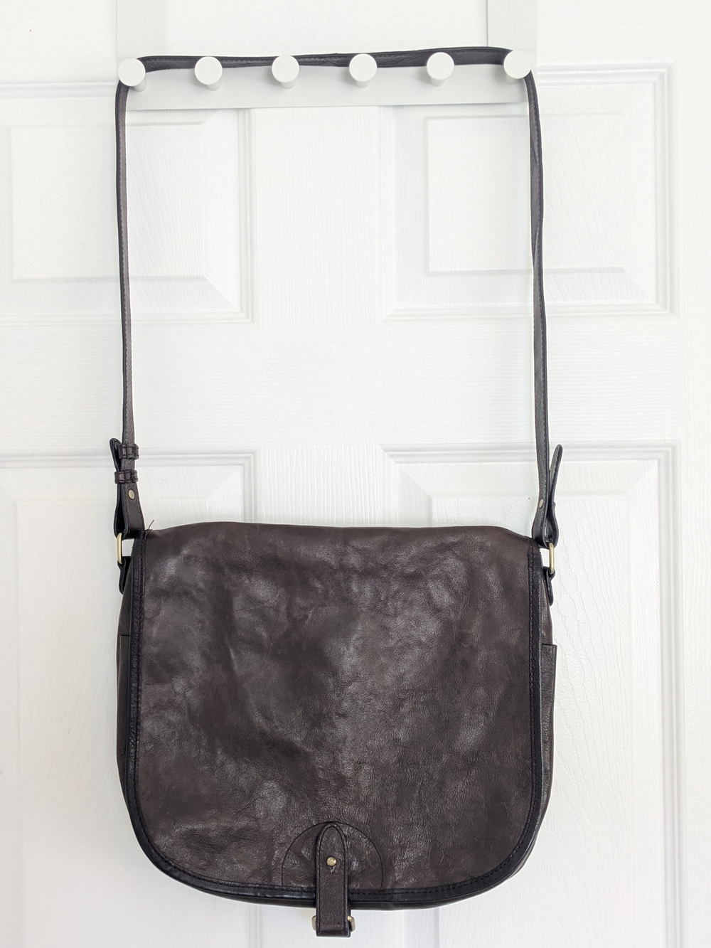 Cotélac Brown Buffalo Leather Crossbody Messenger Shoulder Bag